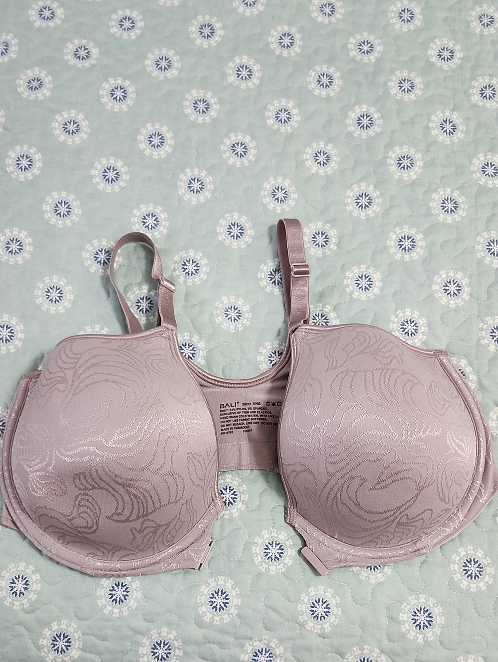 Bali Light Mauve T-Shirt Bra with Jacquard Detail